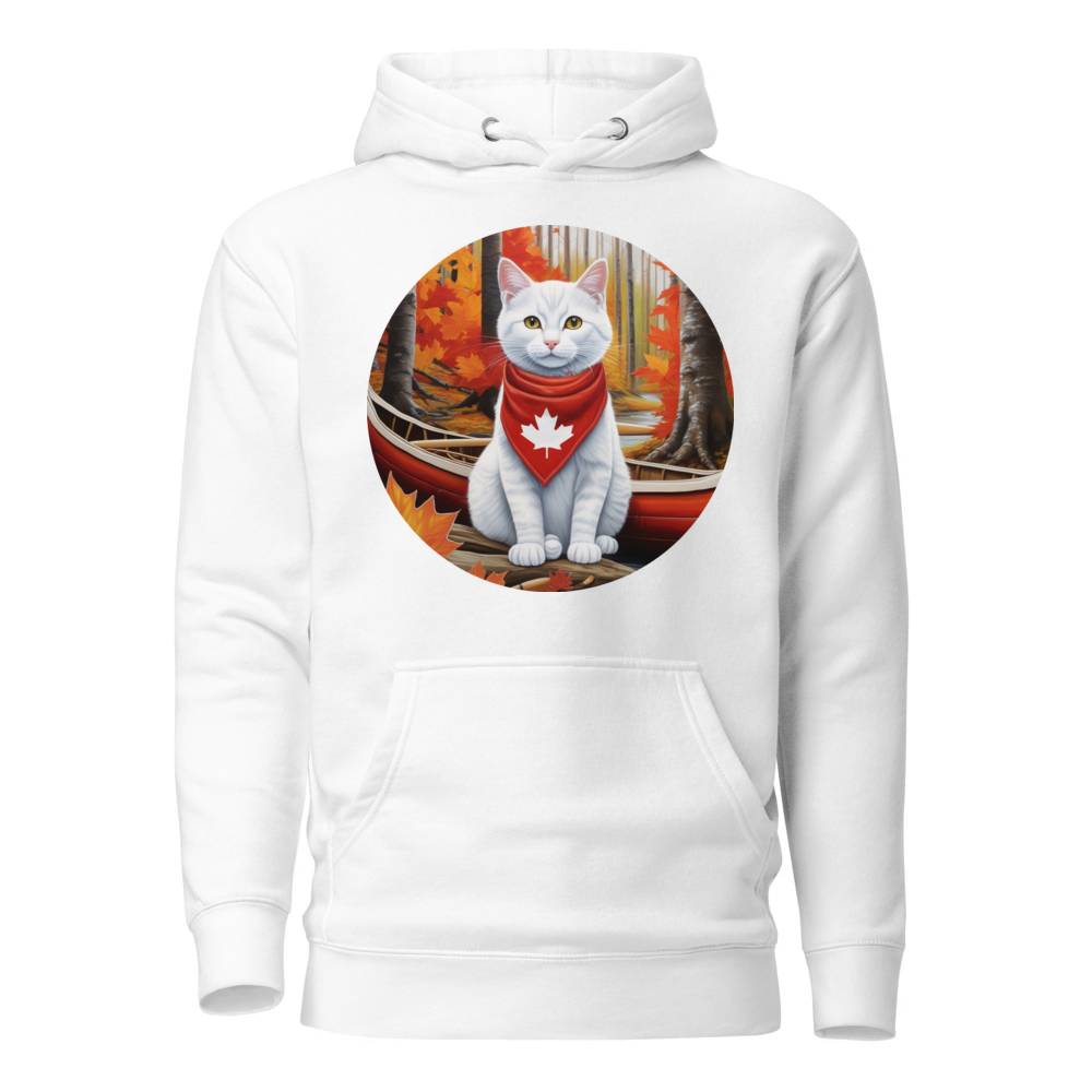 PugMug Custom White Companion Cat Hoodie