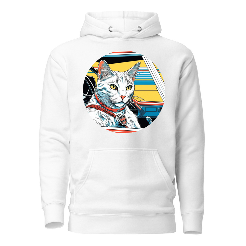 PugMug Custom White Companion Cat Hoodie