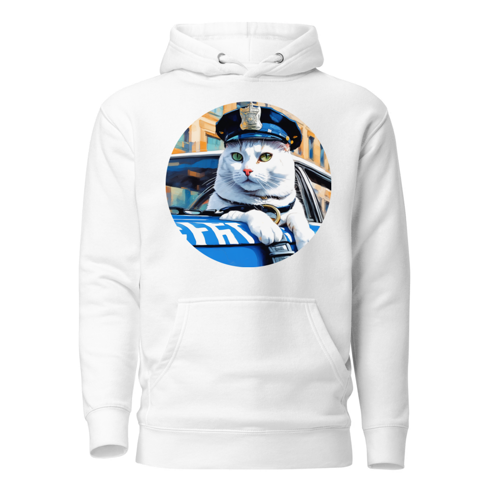 PugMug Custom White Companion Cat Hoodie