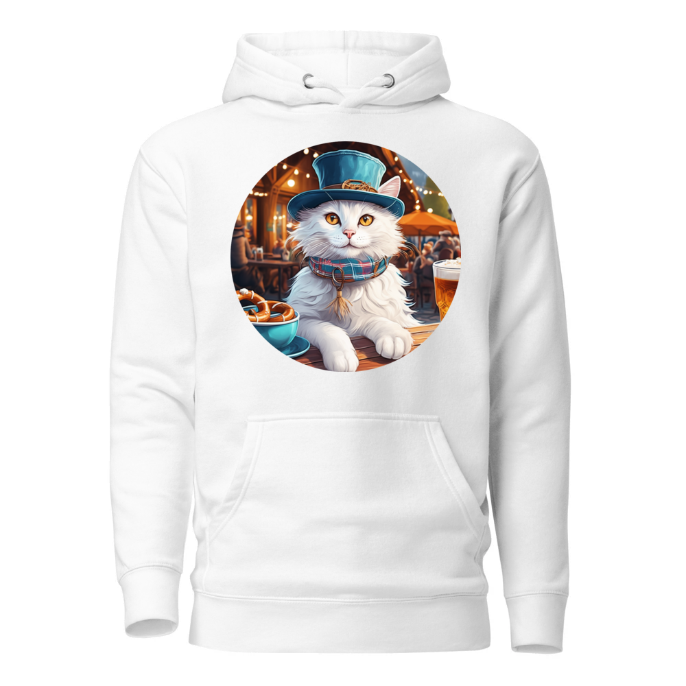 PugMug Custom White Companion Cat Hoodie