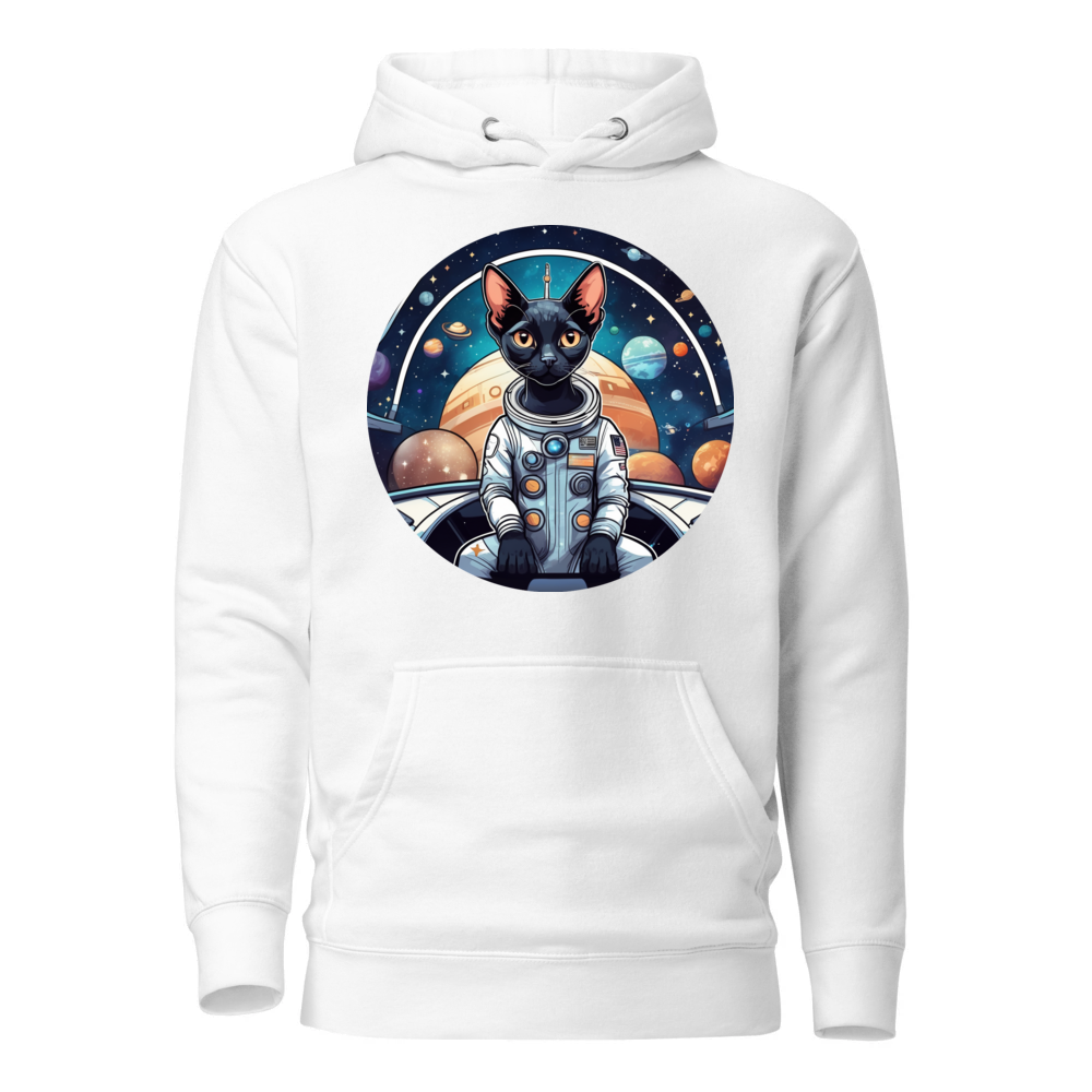 PugMug Custom Black Devon Rex Cat Hoodie