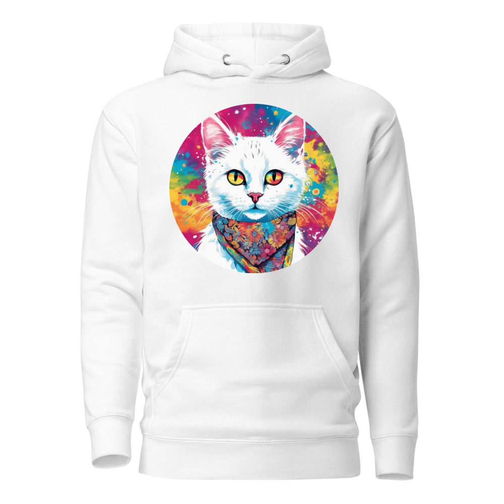 PugMug Custom White Companion Cat Hoodie