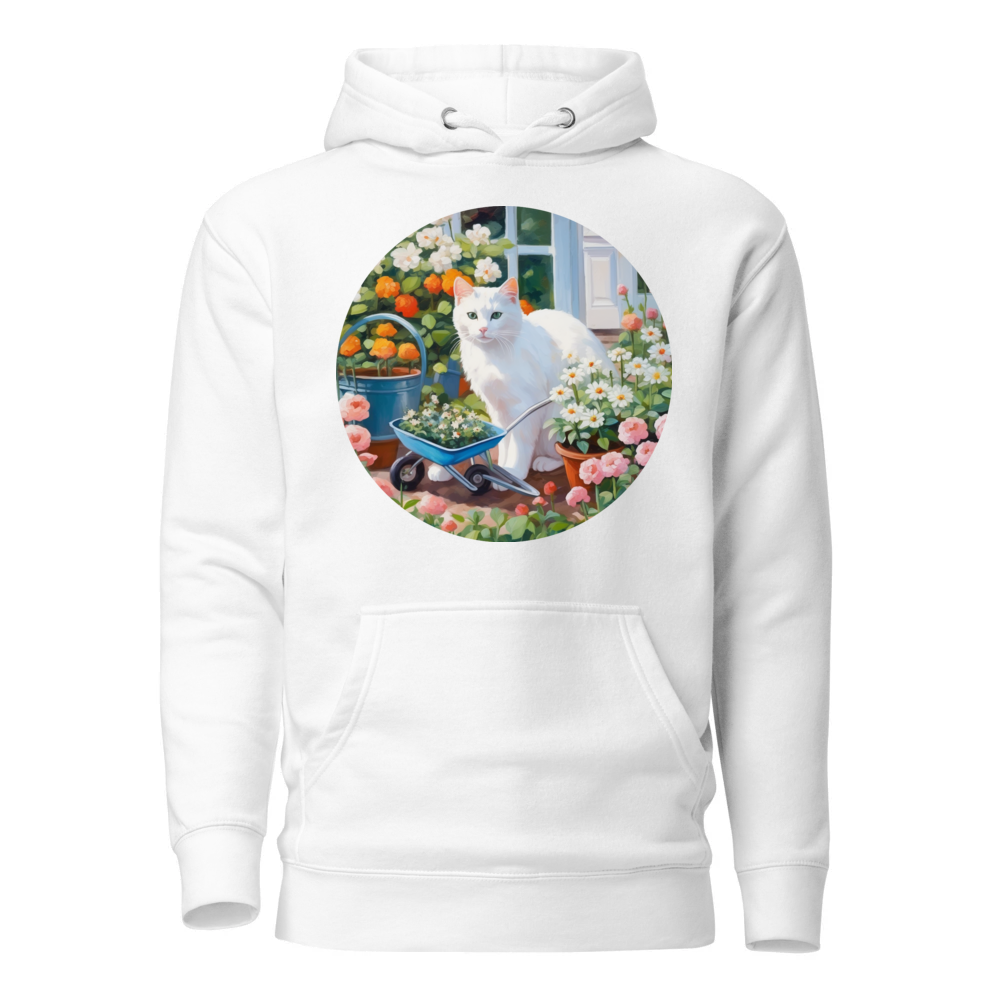 PugMug Custom White Companion Cat Hoodie