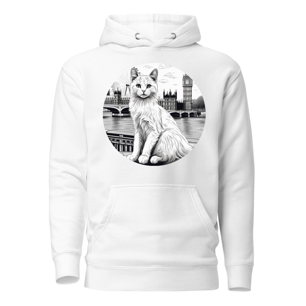 PugMug Custom White Companion Cat Hoodie