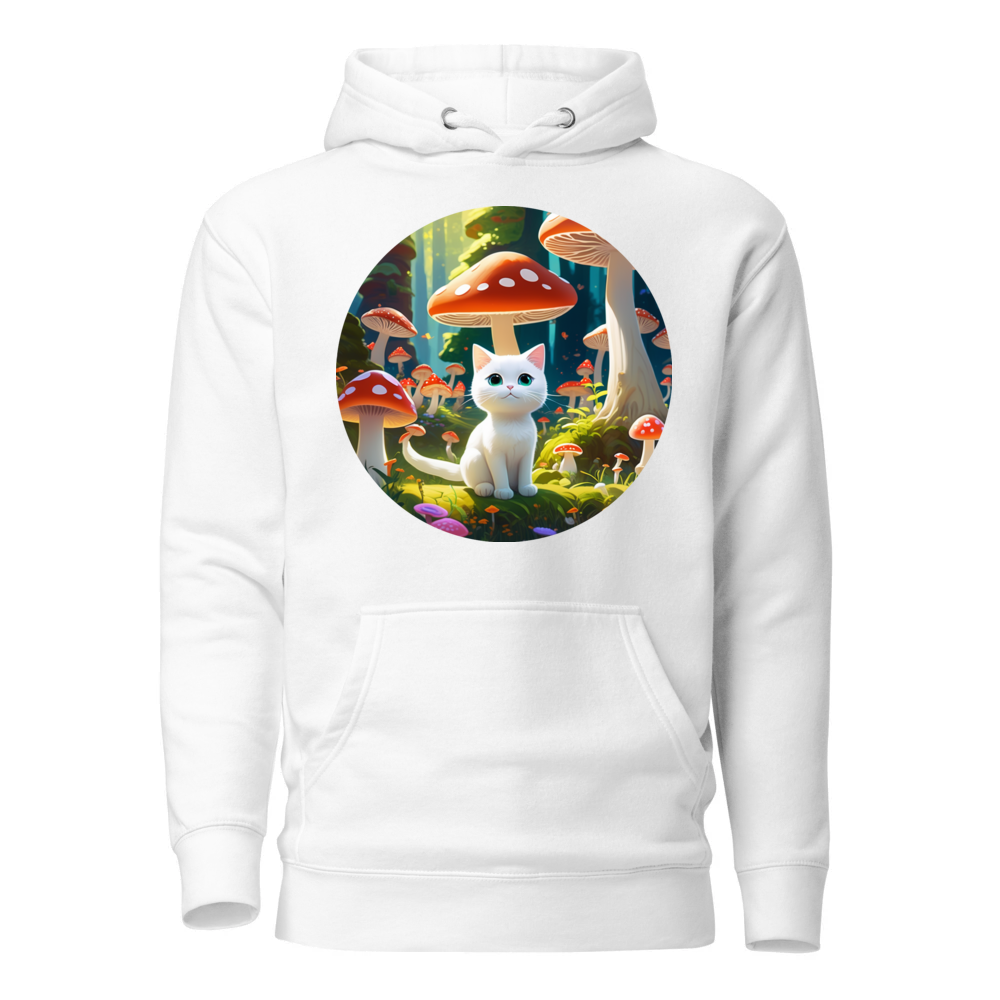 PugMug Custom White Companion Cat Hoodie
