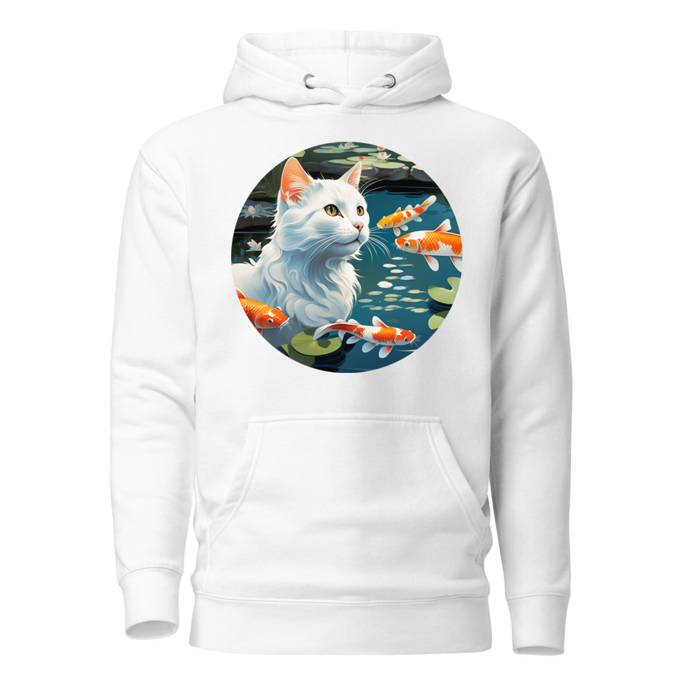PugMug Custom White Companion Cat Hoodie