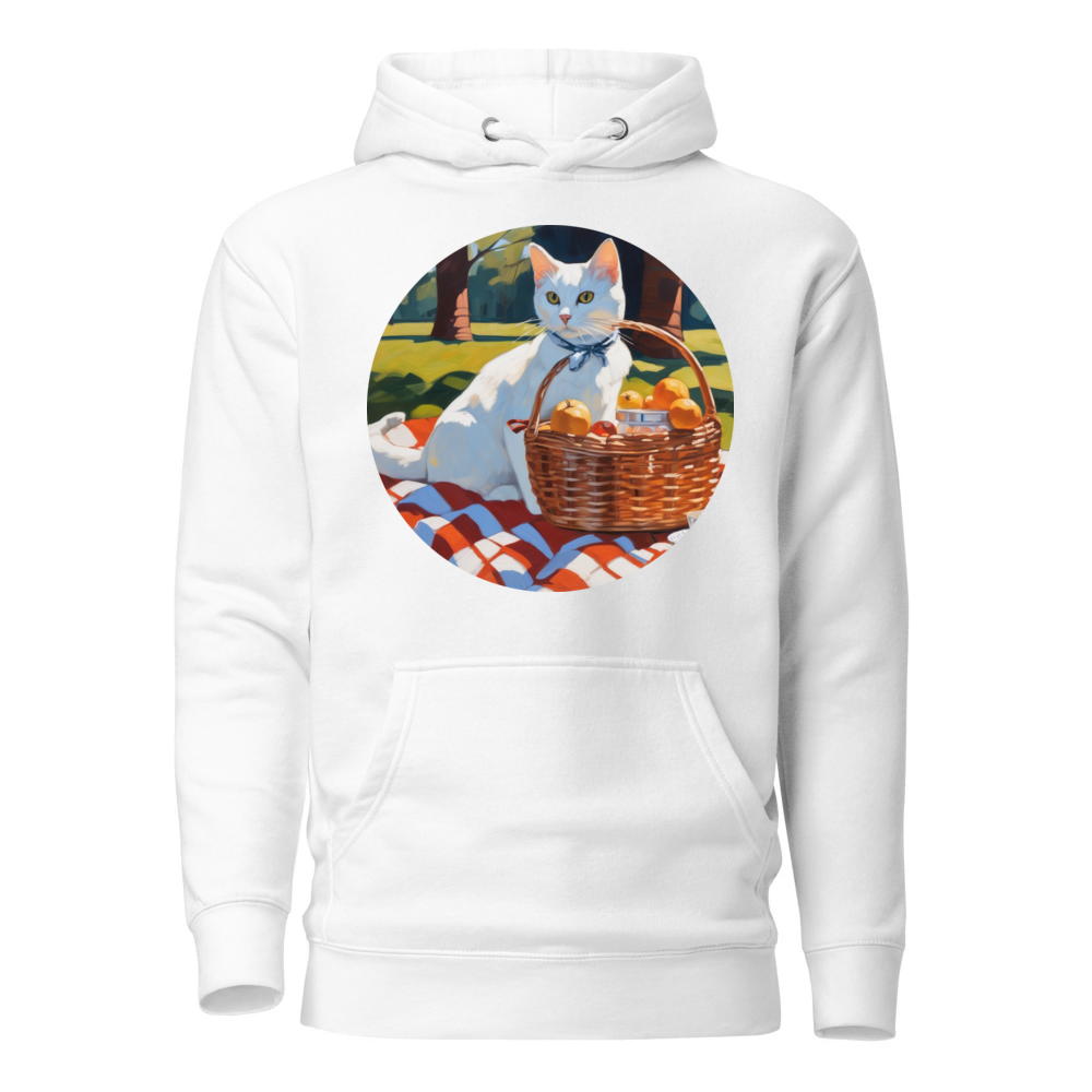PugMug Custom White Companion Cat Hoodie