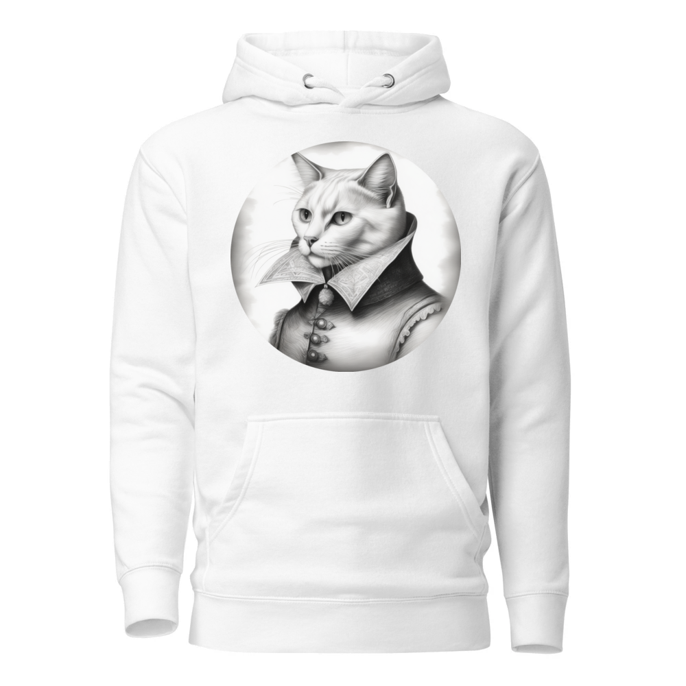 PugMug Custom White Companion Cat Hoodie