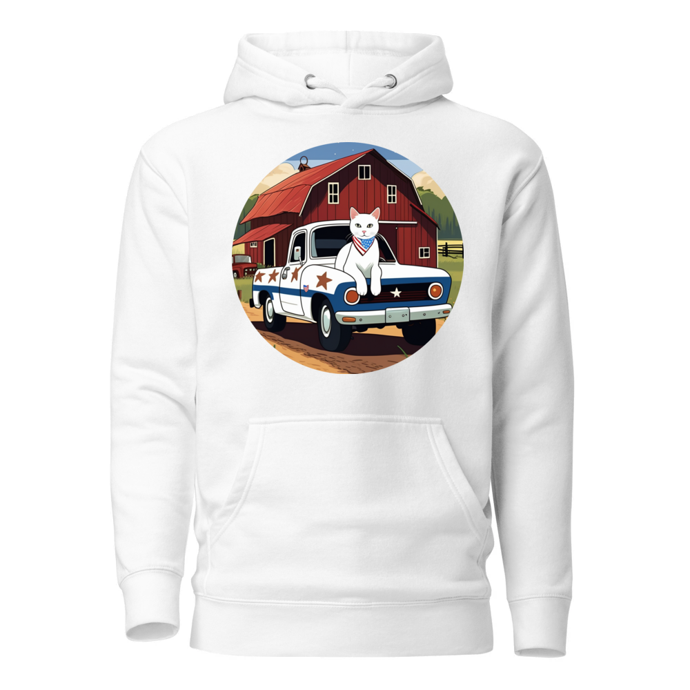 PugMug Custom White Companion Cat Hoodie