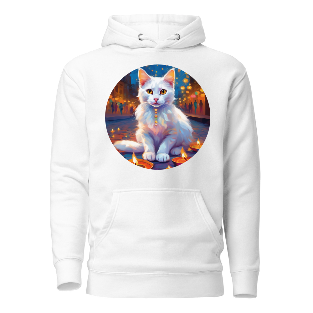 PugMug Custom White Companion Cat Hoodie