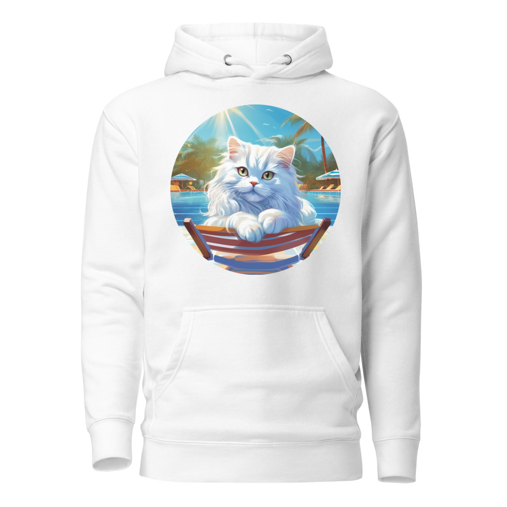 PugMug Custom White Persian Cat Hoodie