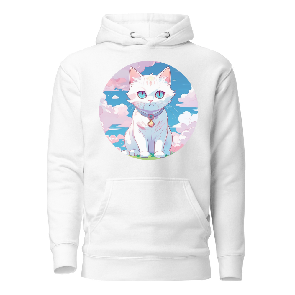 PugMug Custom White Companion Cat Hoodie