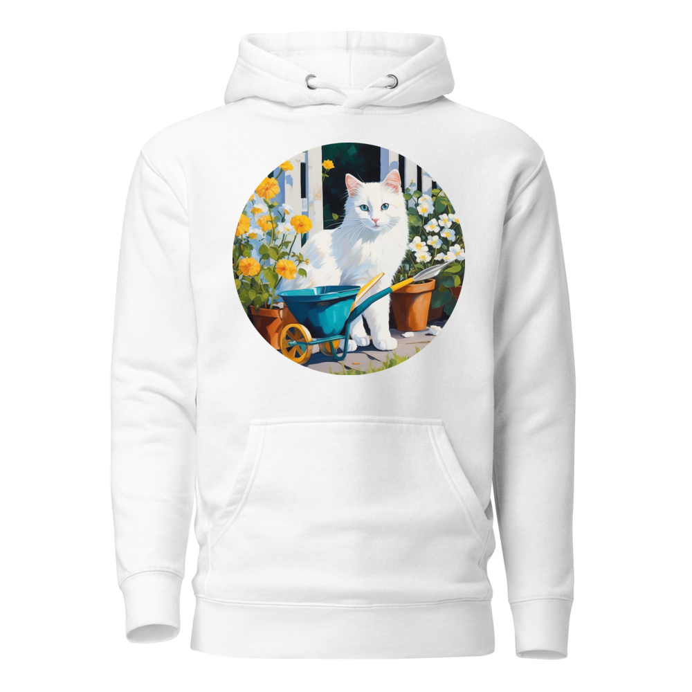 PugMug Custom White Companion Cat Hoodie