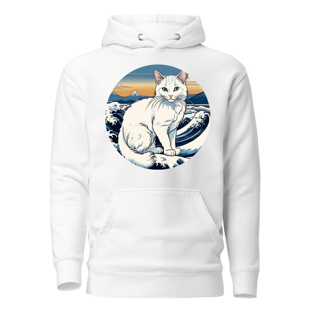 PugMug Custom White Companion Cat Hoodie