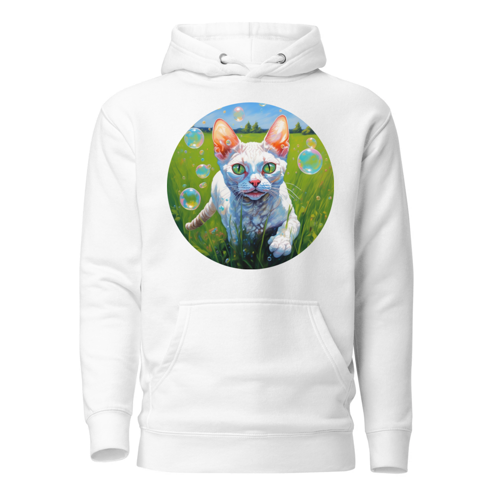 PugMug Custom White Devon Rex Cat Hoodie