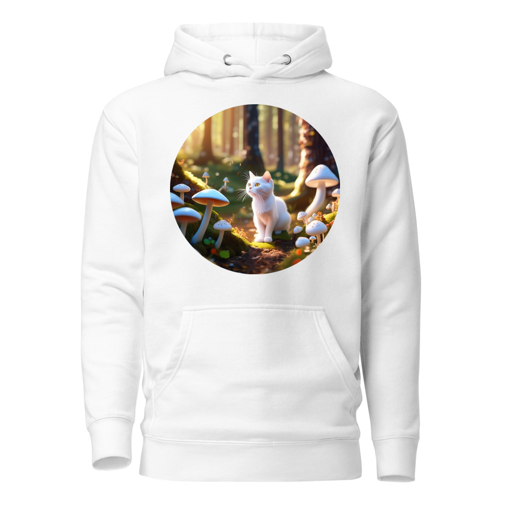 PugMug Custom White Companion Cat Hoodie