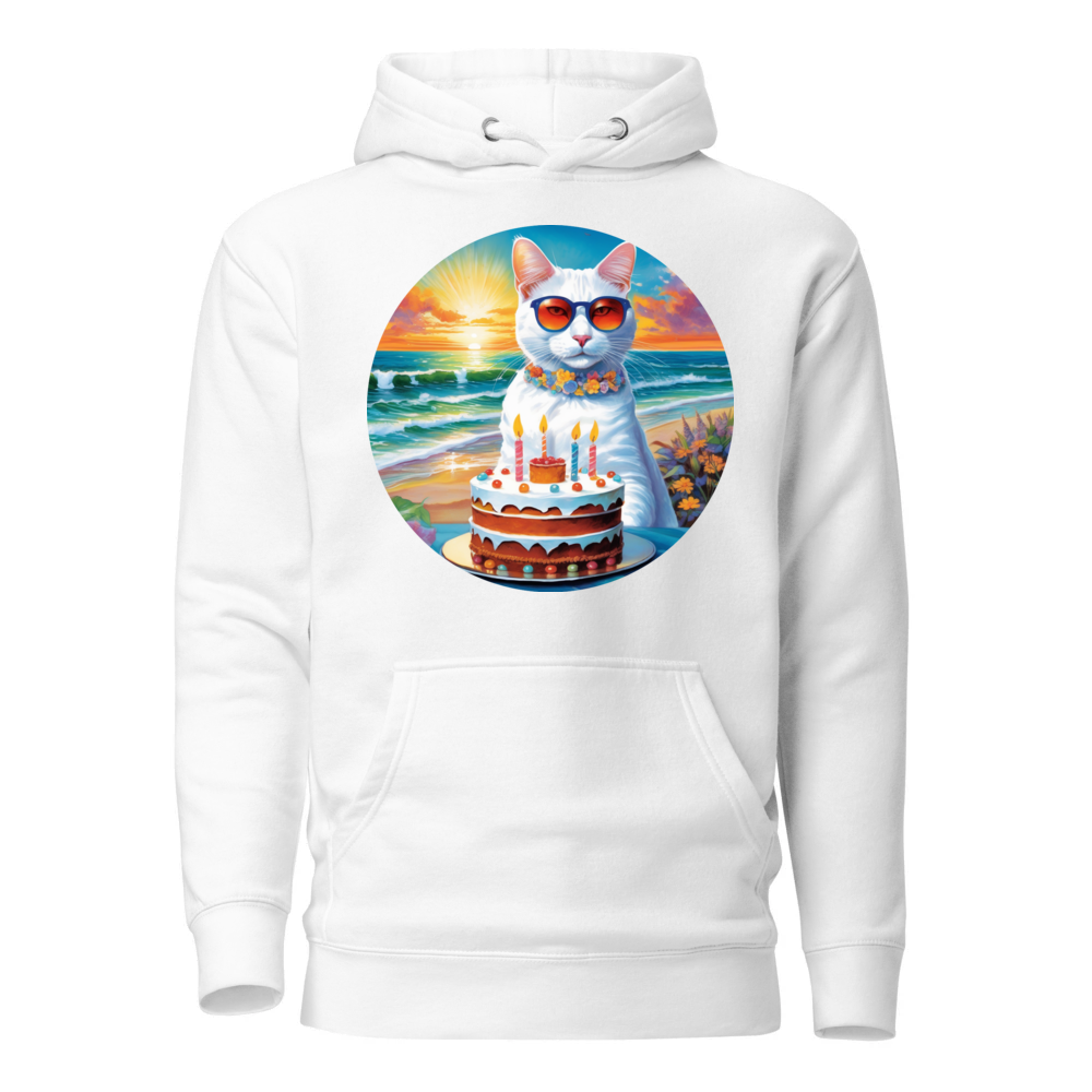 PugMug Custom White Companion Cat Hoodie
