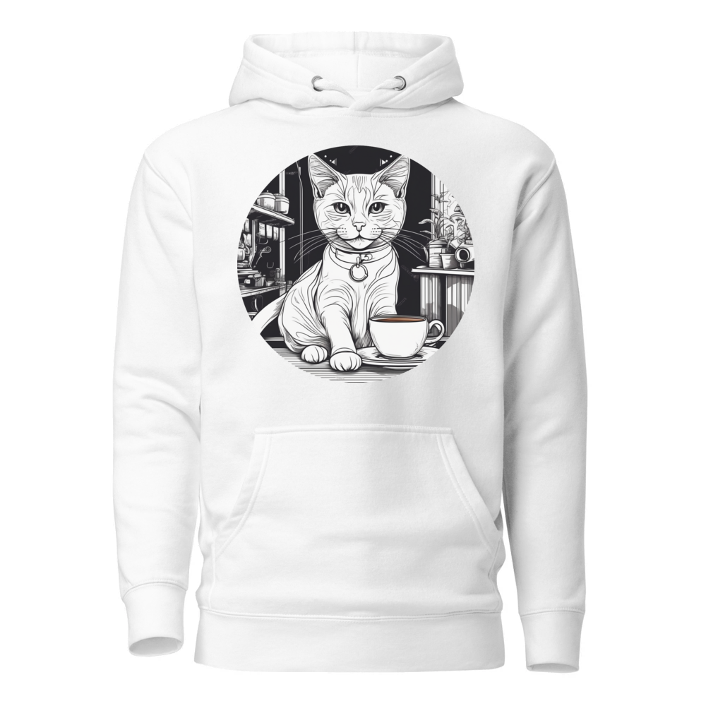 PugMug Custom White Companion Cat Hoodie