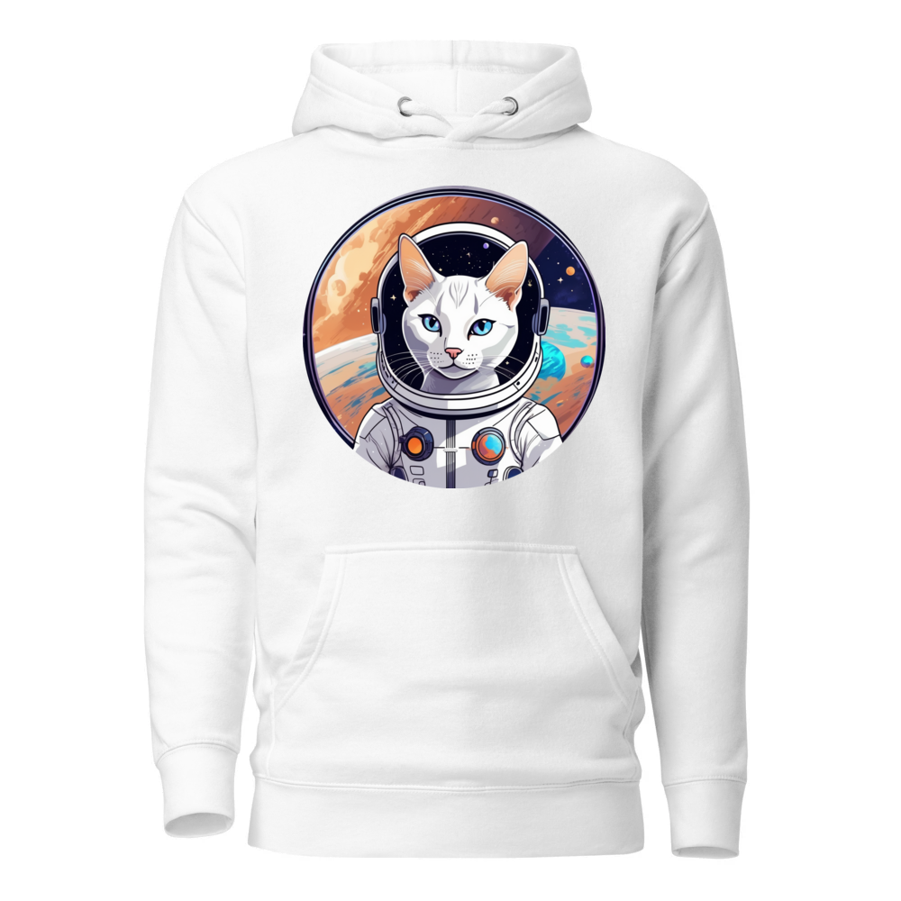 PugMug Custom White Abyssinian Cat Hoodie
