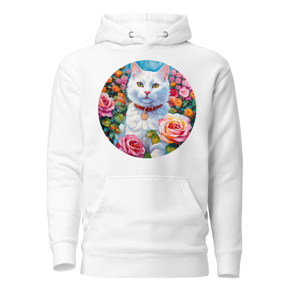 PugMug Custom White Companion Cat Hoodie