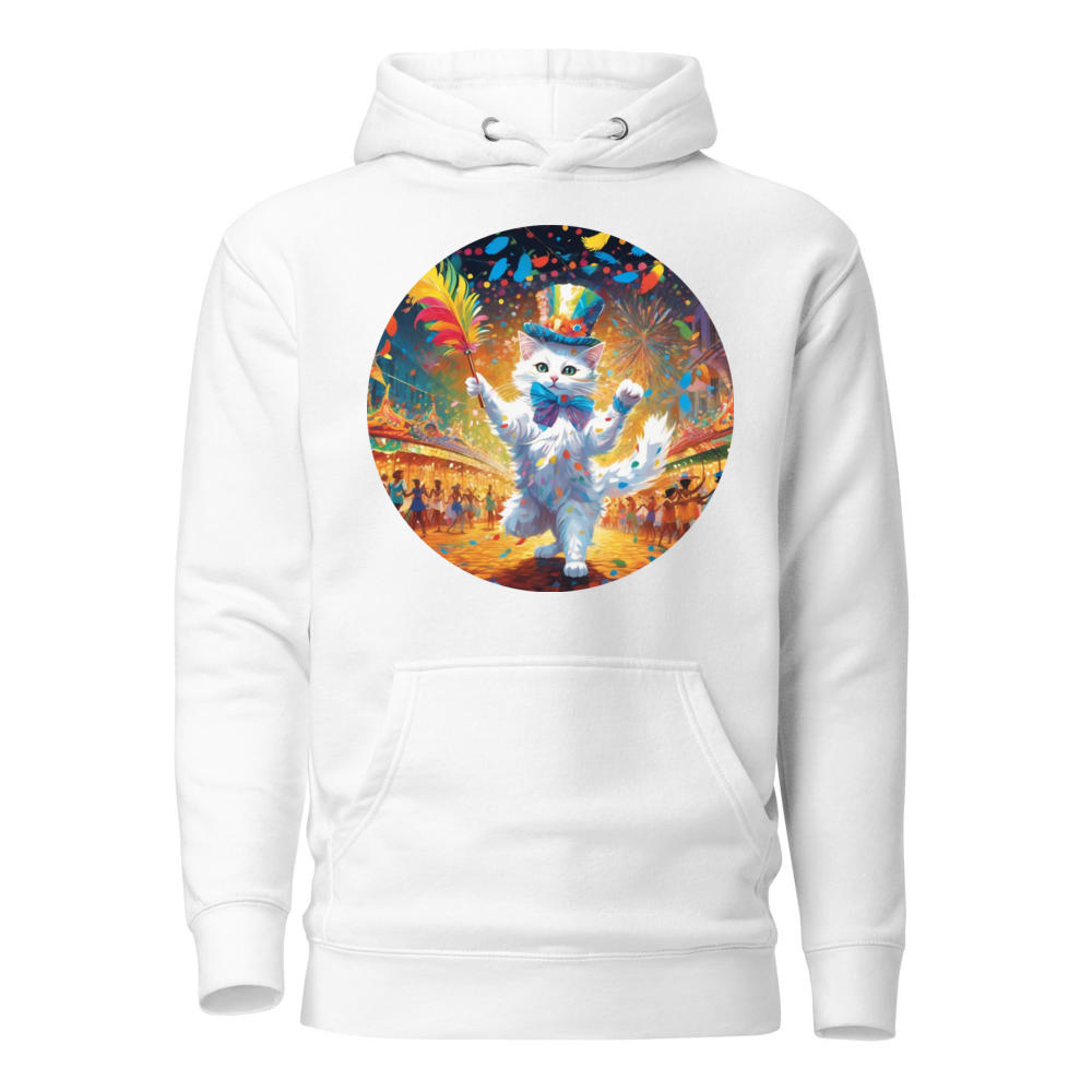 PugMug Custom White Companion Cat Hoodie