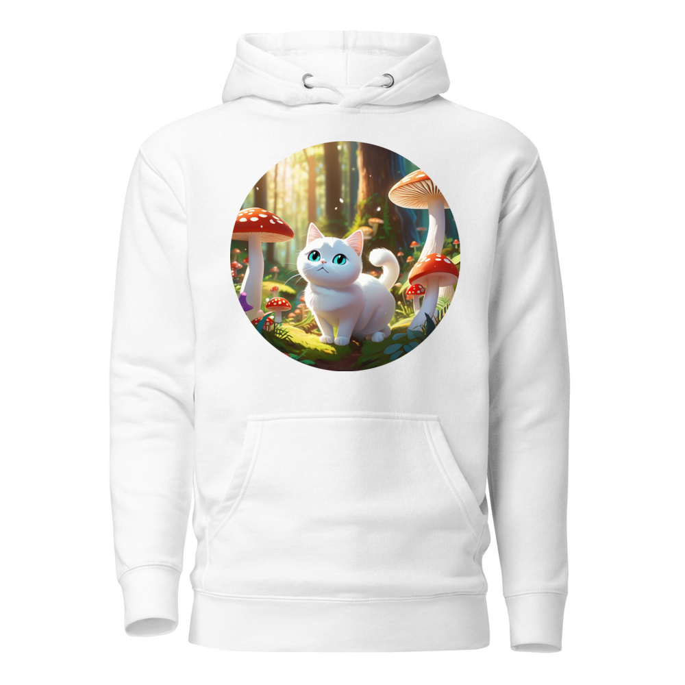 PugMug Custom White Companion Cat Hoodie