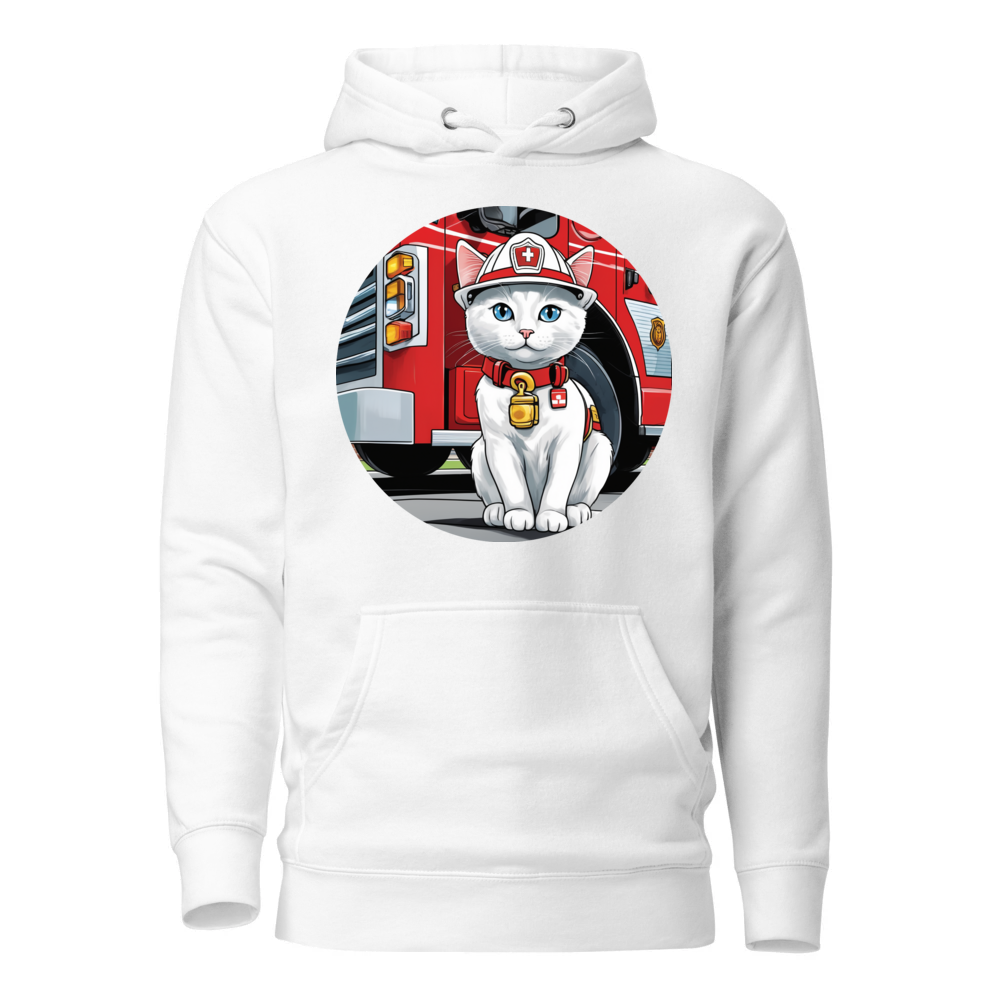 PugMug Custom White Companion Cat Hoodie