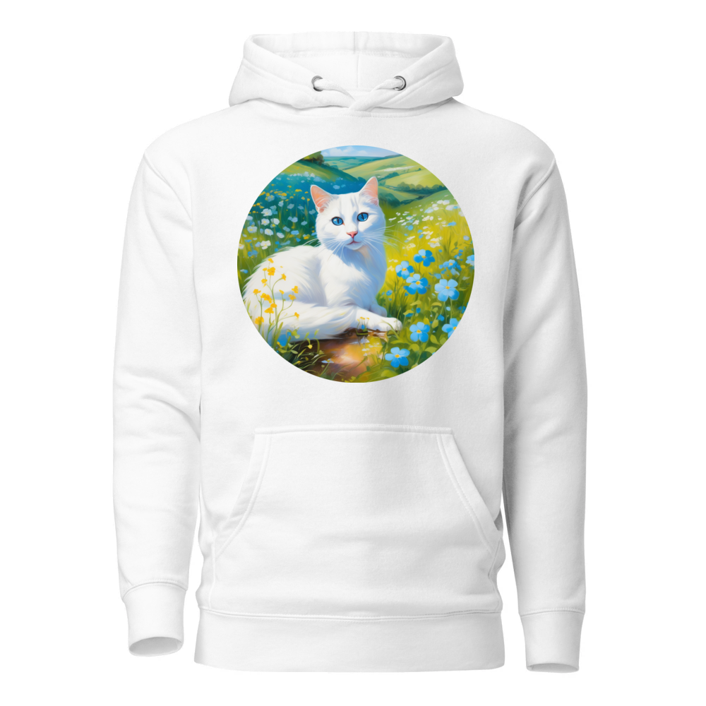 PugMug Custom White Companion Cat Hoodie
