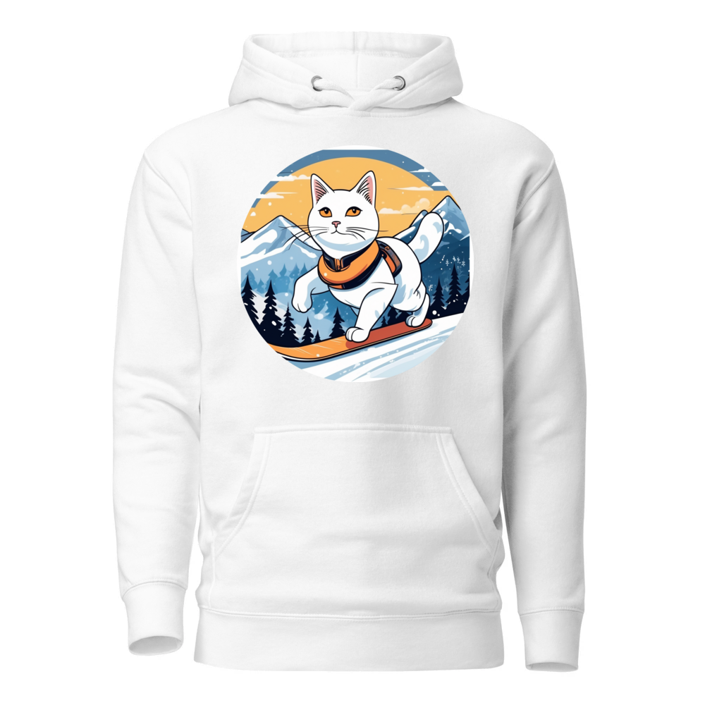 PugMug Custom White Companion Cat Hoodie