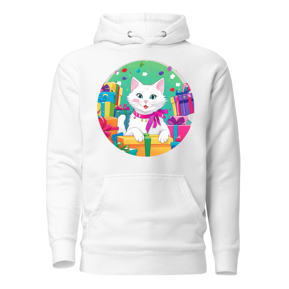 PugMug Custom White Companion Cat Hoodie