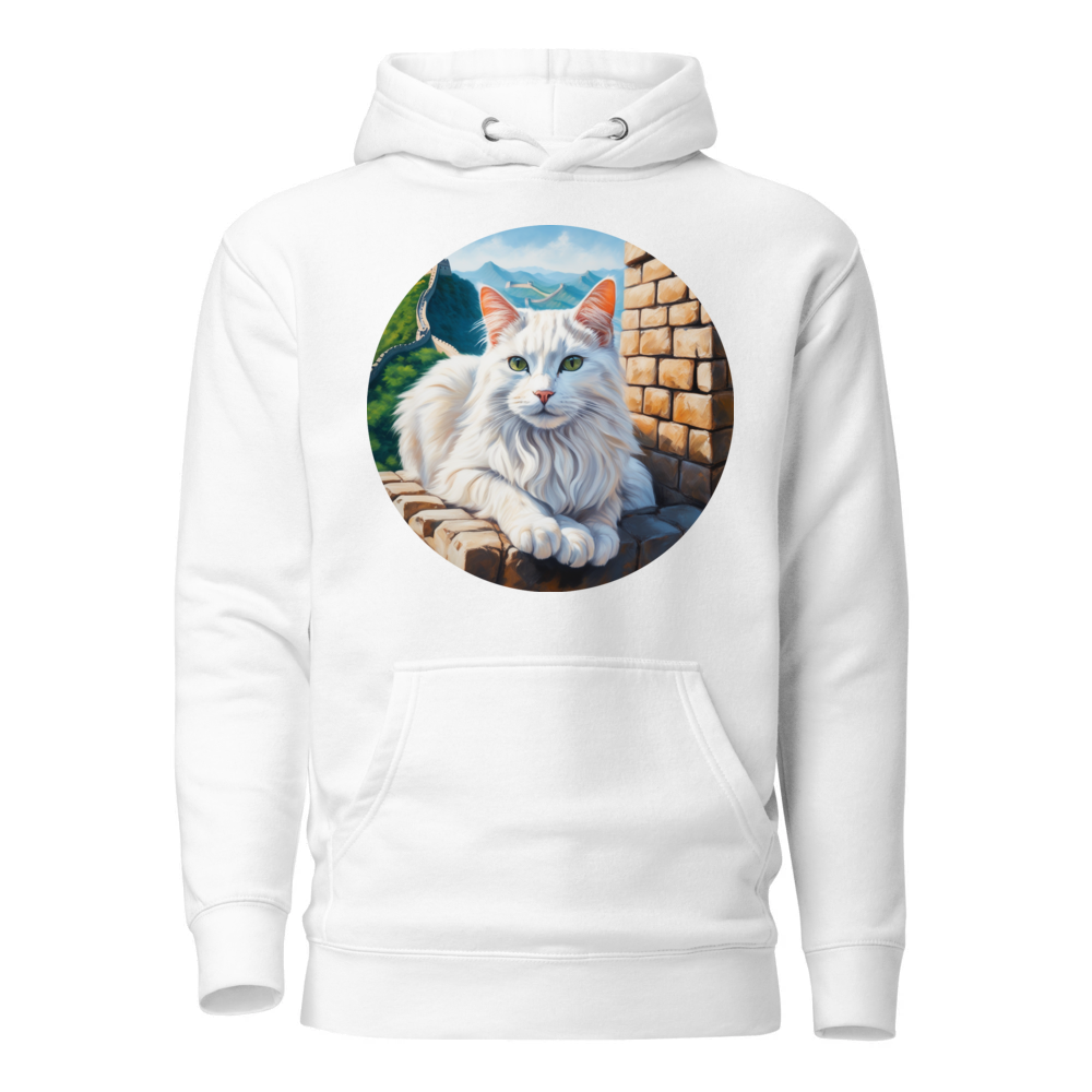 PugMug Custom White Companion Cat Hoodie