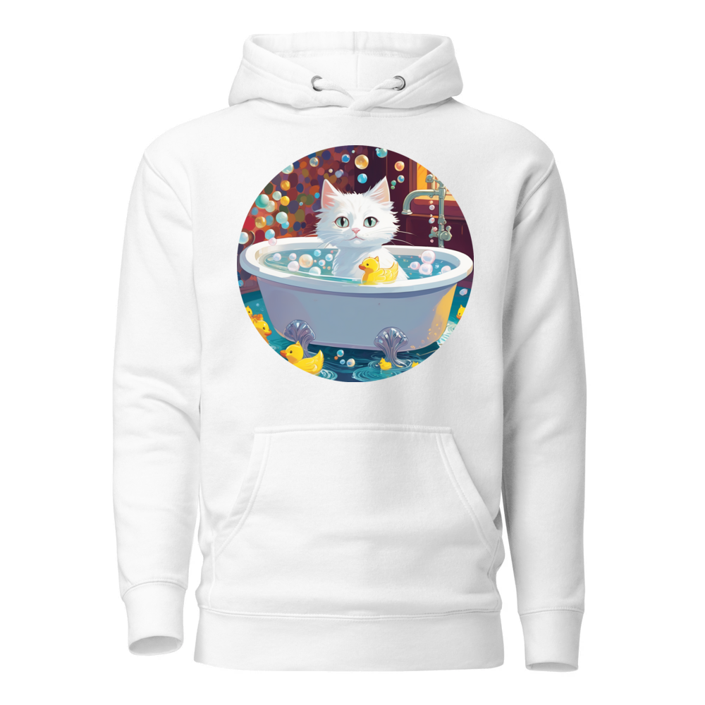 PugMug Custom White Companion Cat Hoodie
