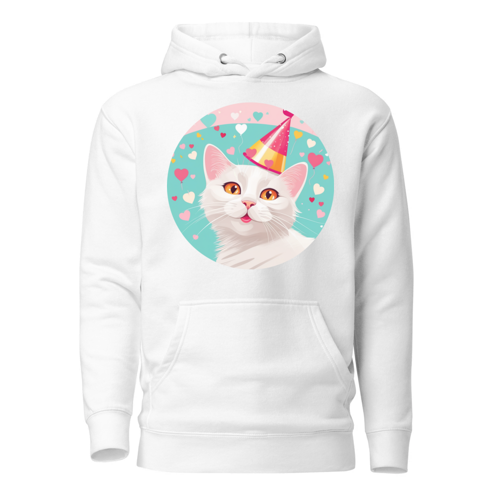PugMug Custom White Companion Cat Hoodie