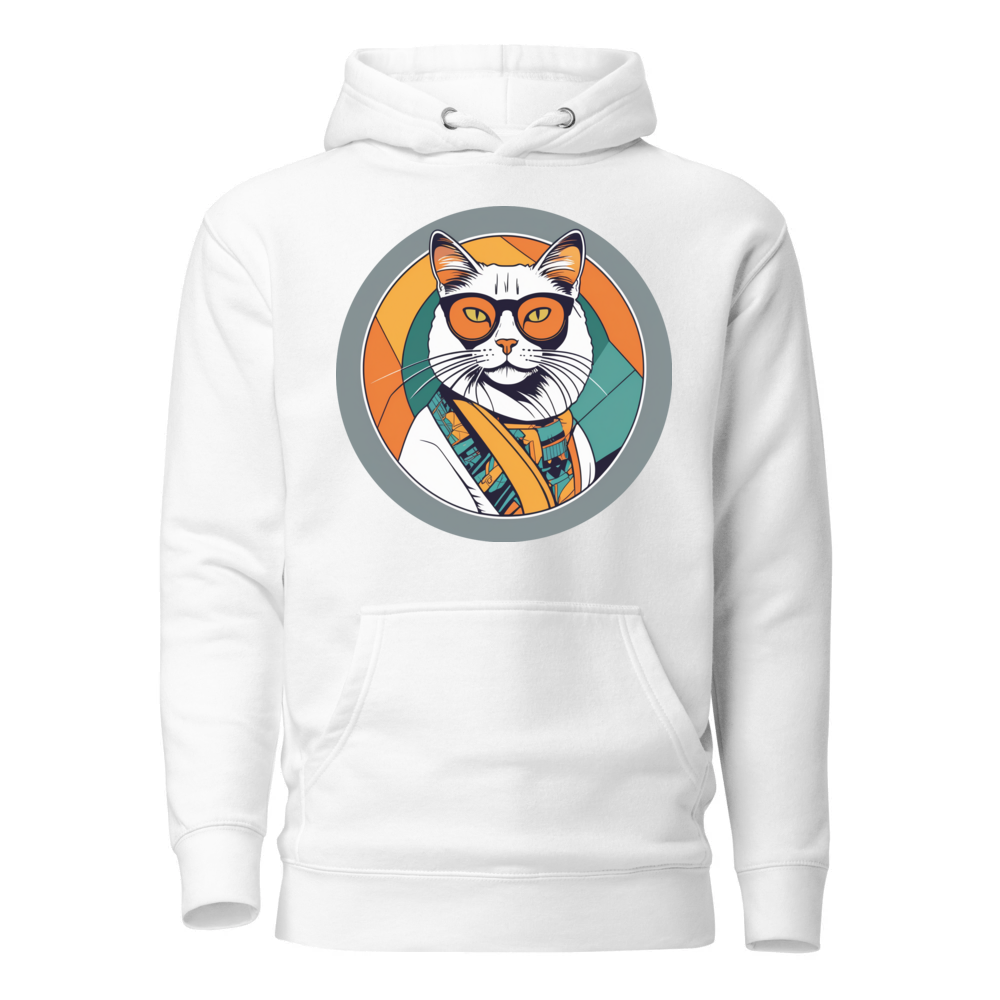 PugMug Custom White Companion Cat Hoodie