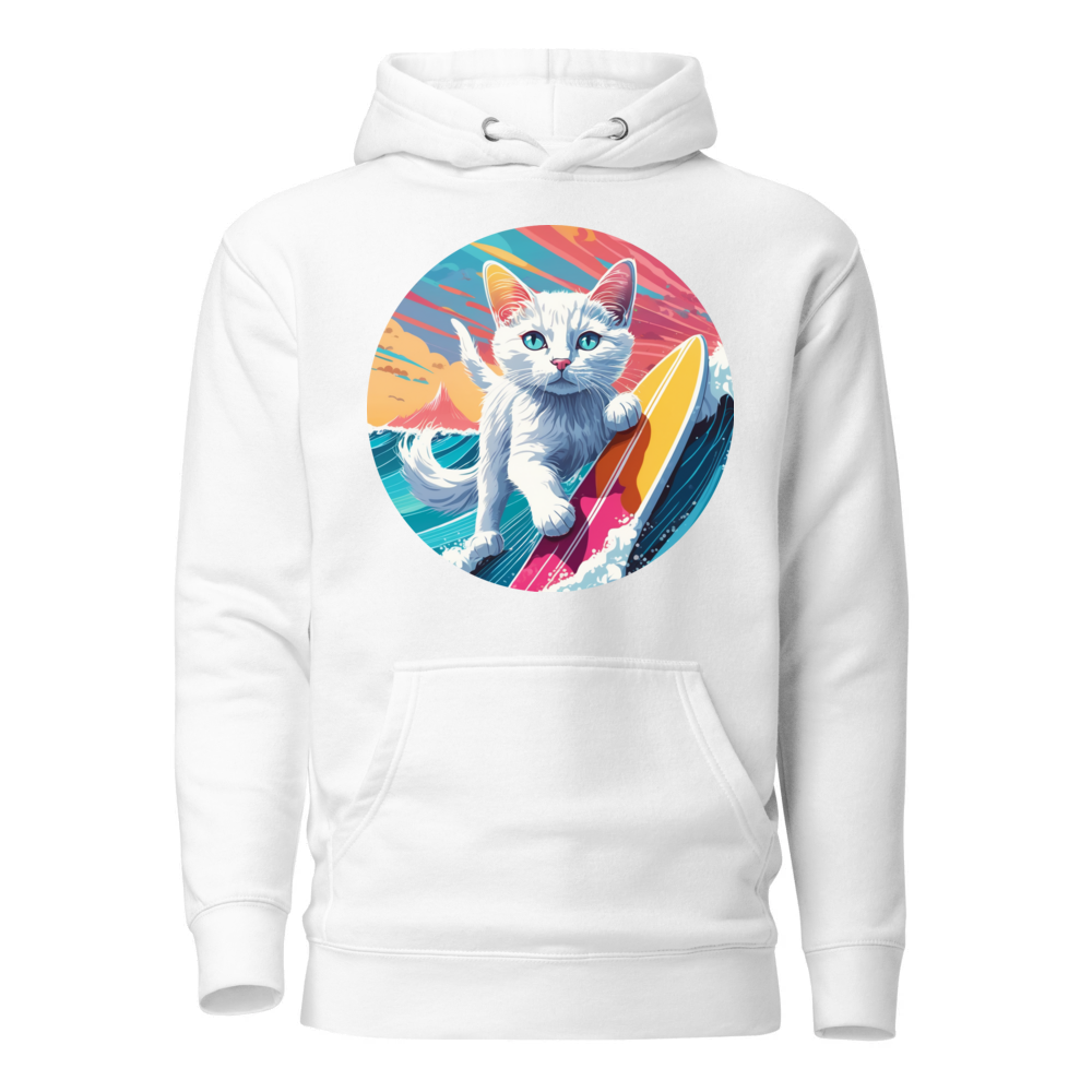 PugMug Custom White Companion Cat Hoodie