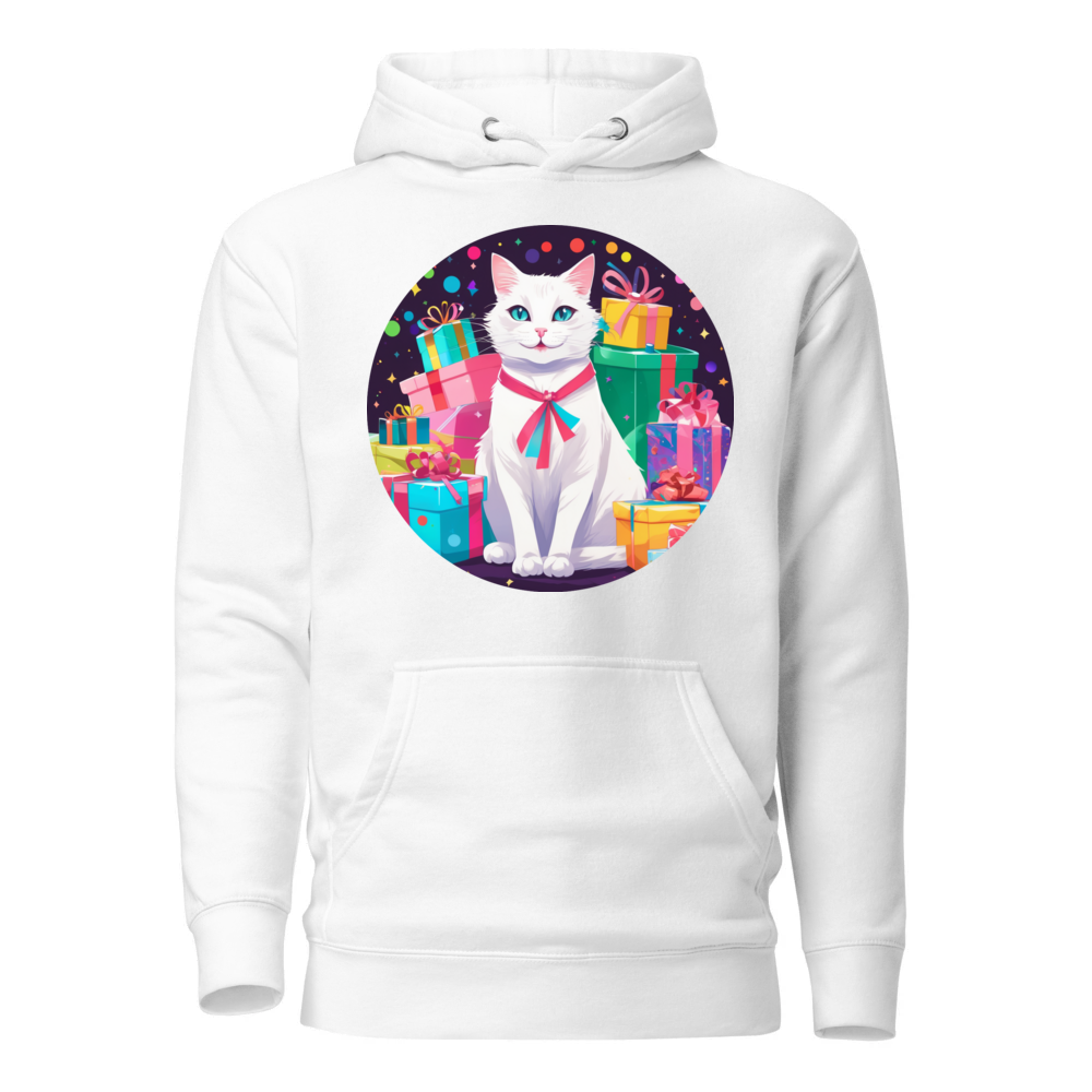 PugMug Custom White Companion Cat Hoodie