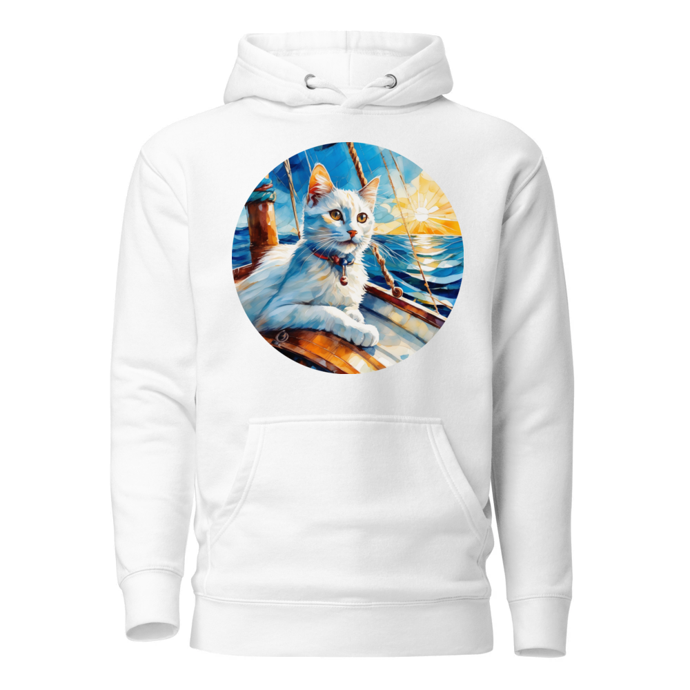 PugMug Custom White Companion Cat Hoodie