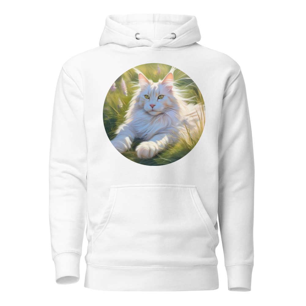 PugMug Custom White Maine Coon Cat Hoodie