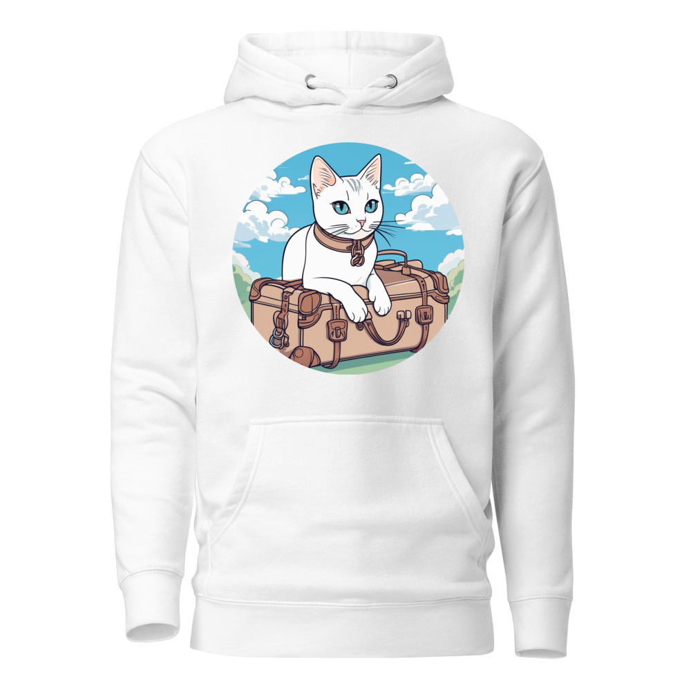 PugMug Custom White Companion Cat Hoodie