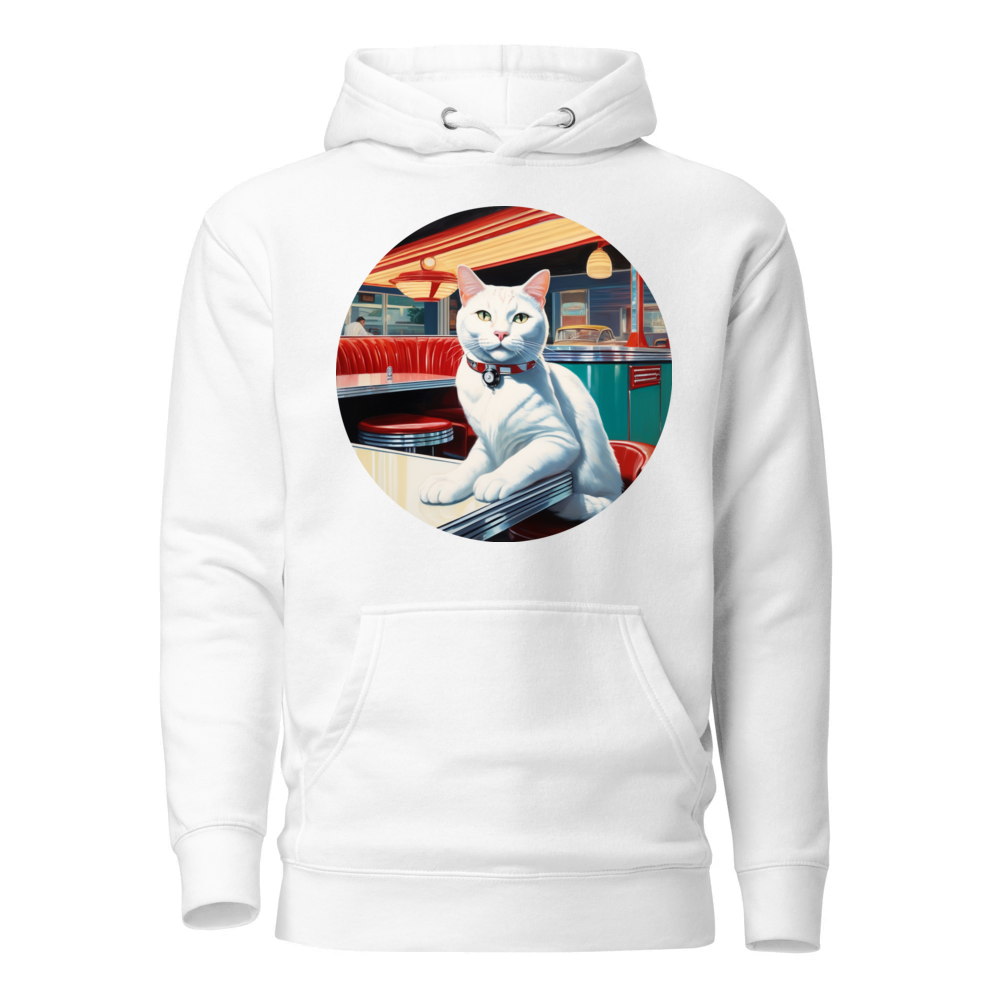 PugMug Custom White Companion Cat Hoodie