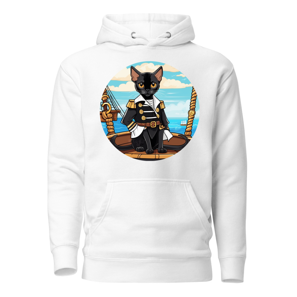PugMug Custom Black Devon Rex Cat Hoodie