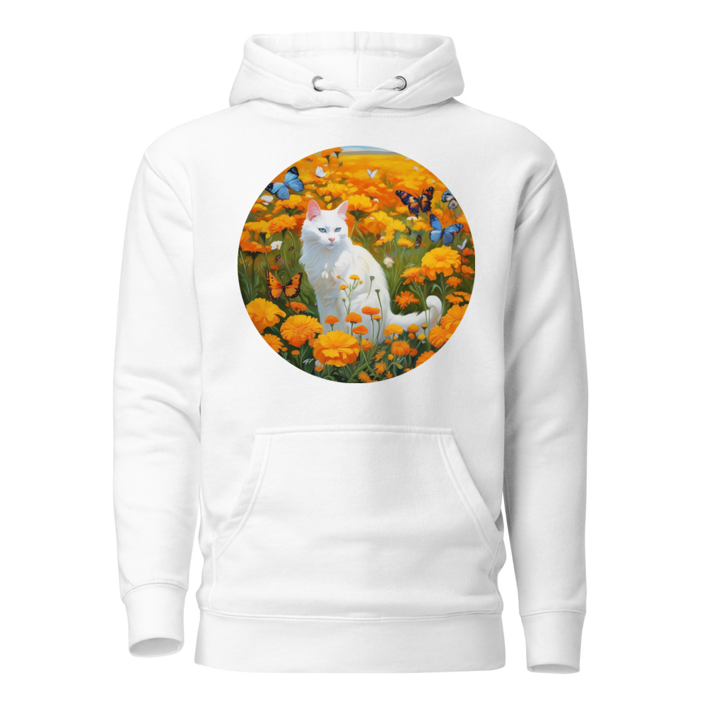 PugMug Custom White Companion Cat Hoodie