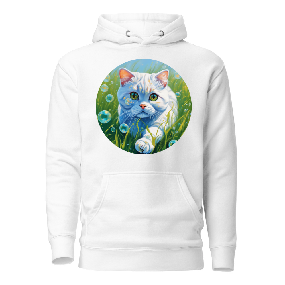PugMug Custom White Scottish Fold Cat Hoodie
