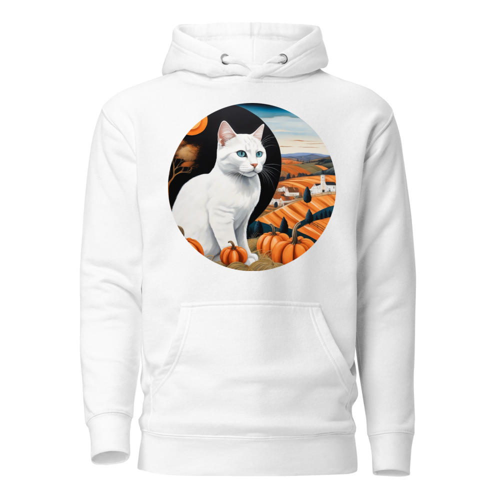 PugMug Custom White Companion Cat Hoodie
