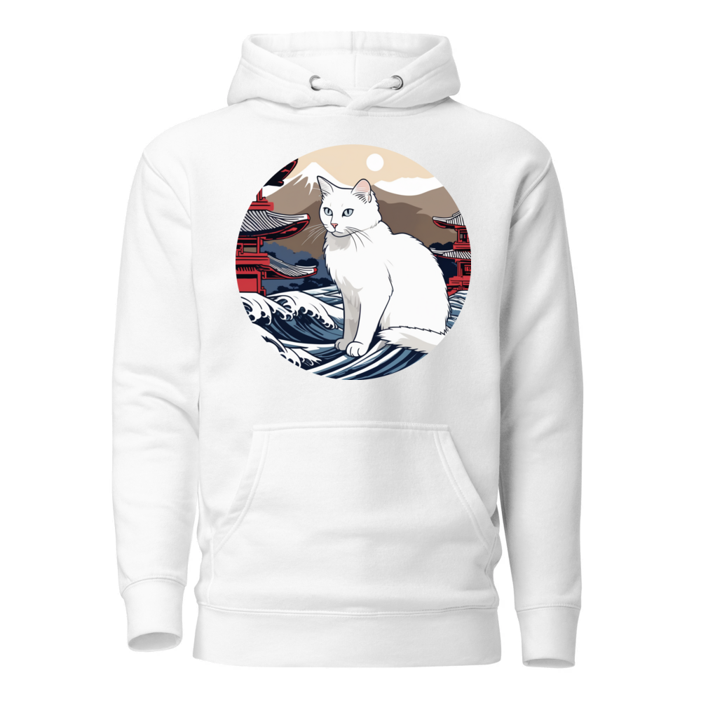 PugMug Custom White Companion Cat Hoodie