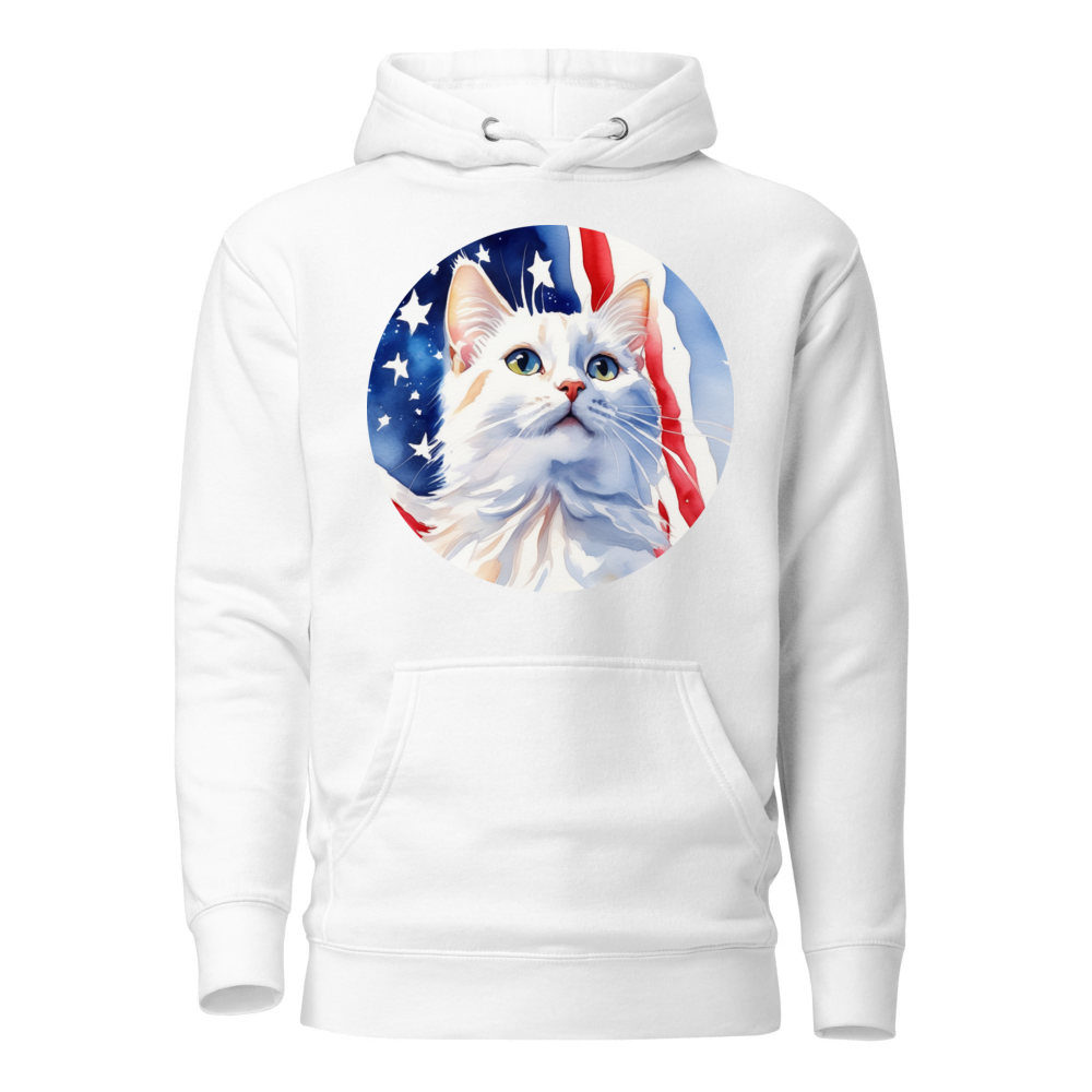 PugMug Custom White Companion Cat Hoodie