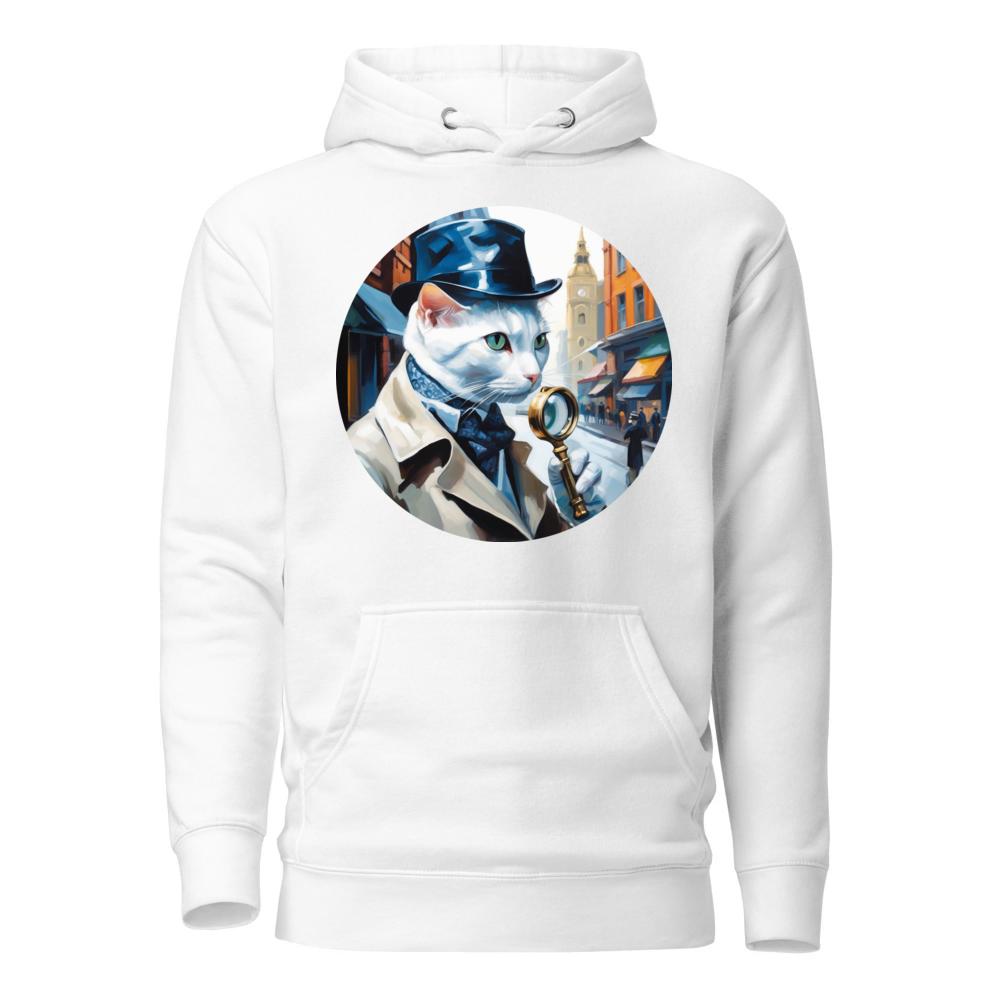 PugMug Custom White Companion Cat Hoodie