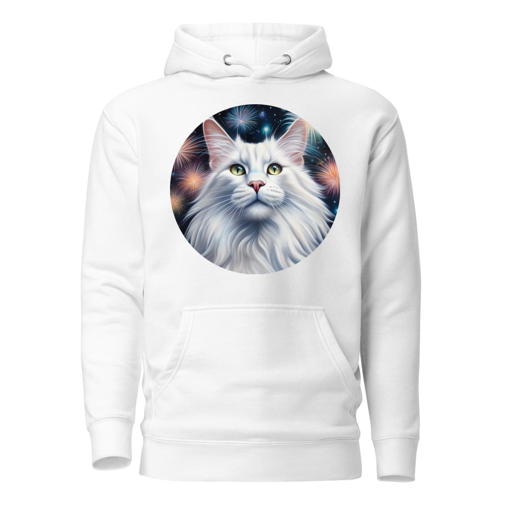 PugMug Custom White Maine Coon Cat Hoodie