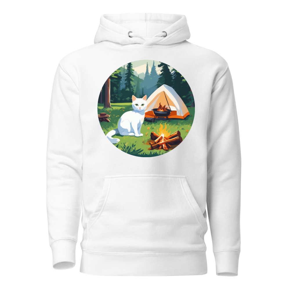 PugMug Custom White Companion Cat Hoodie