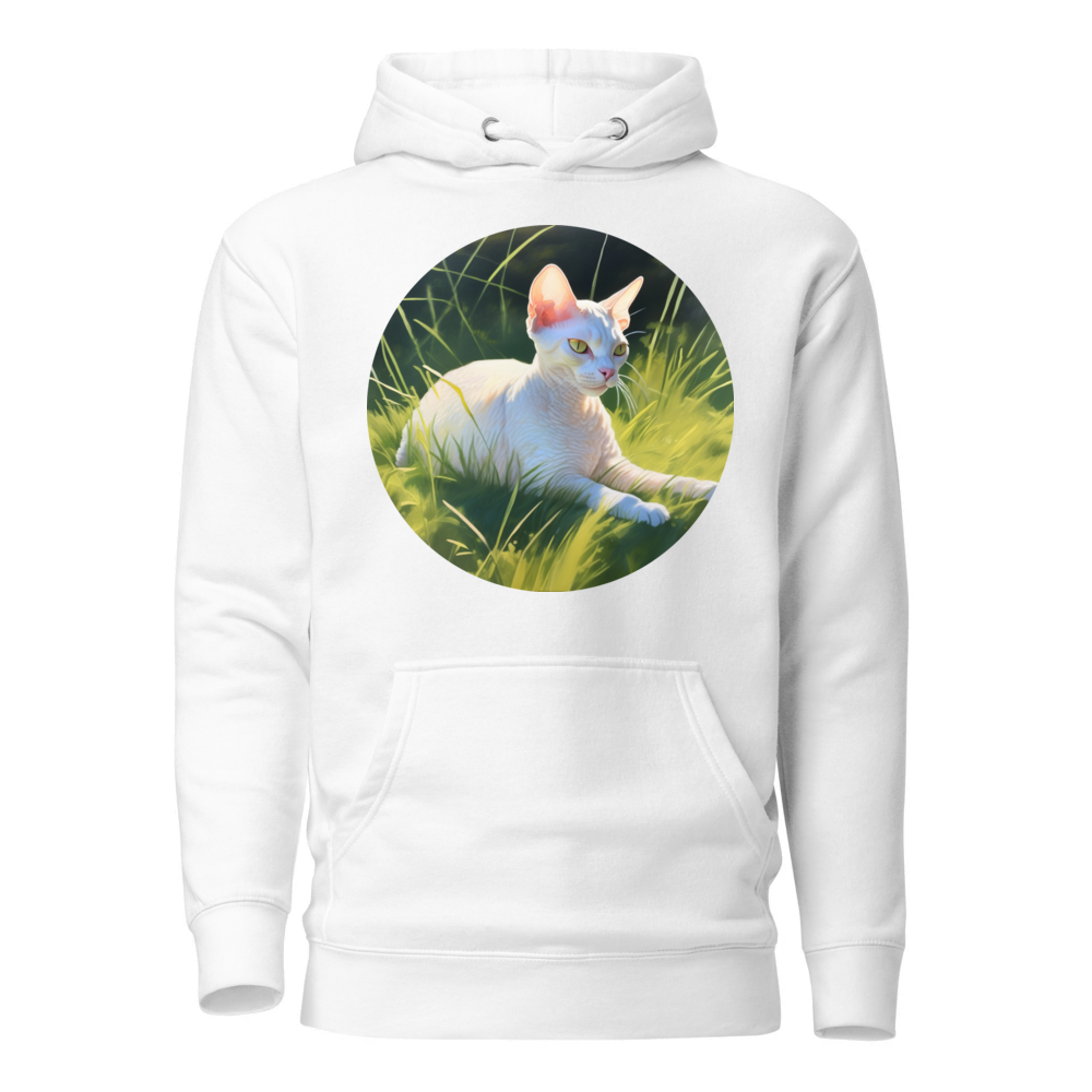 PugMug Custom White Devon Rex Cat Hoodie